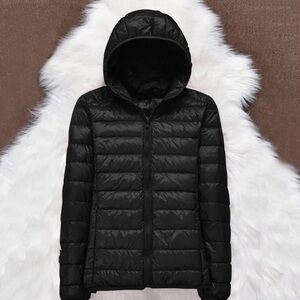 Women's Ultra Light Weight Packable Down Jacket with Removable Hoodie